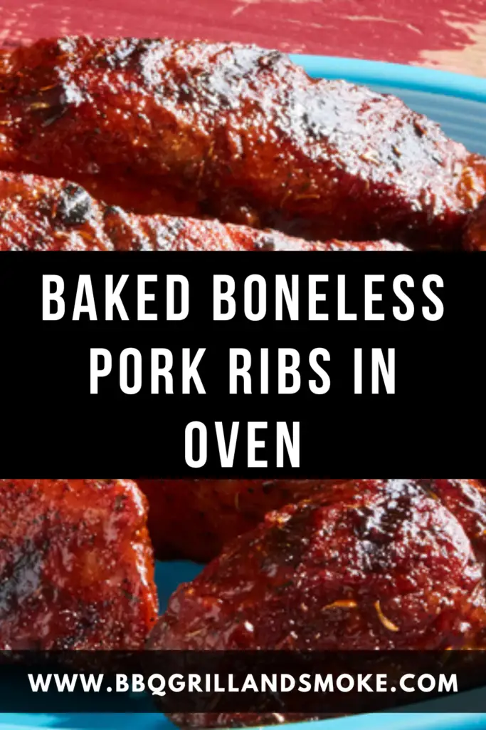 Baked Boneless Pork Ribs In Oven BBQ Grill And Smoke