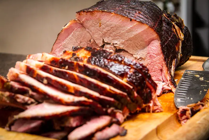 Smoked Ham On Traeger Pellet Grill BBQ Grill and Smoke