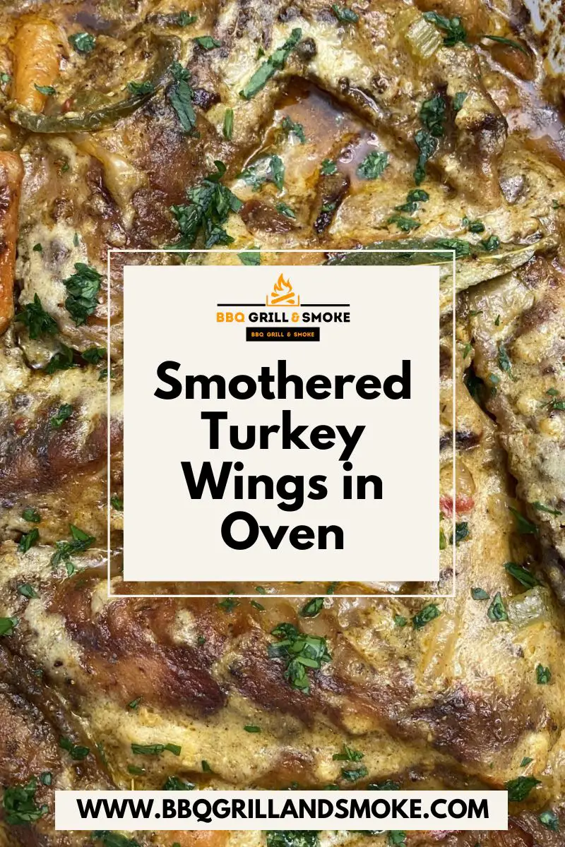 Smothered Turkey Wings in Oven BBQ Grill and Smoke