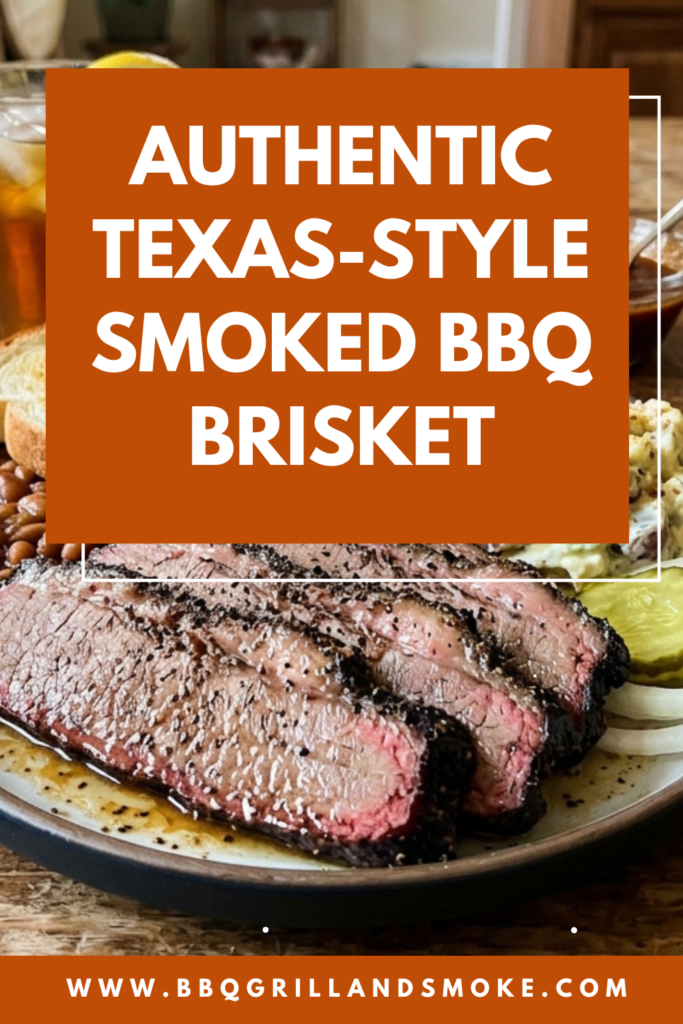 authentic Texas-style smoked BBQ brisket