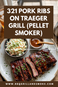 321 Pork Ribs on Traeger Grill (Pellet Smoker)