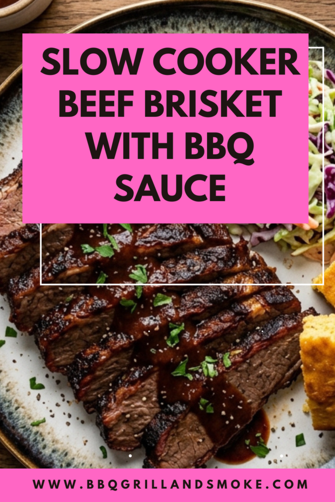Slow Cooker Beef Brisket with BBQ Sauce